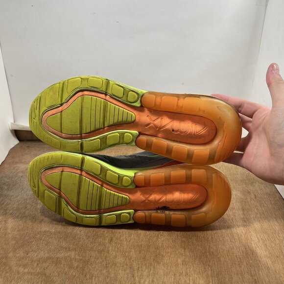 Nike Air Max 270 Men Size 9.5 Shoes Gray Volt Orange AH8050-012 Sneaker Athletic - Picture 7 of 9